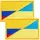 Набор шевронов 2 шт с липучкой Флаг Украины и Колумбии 5х8 см вышитый патч нашивка Украина и Колумбия