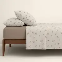 Двоспальна постільна білизна з простирадлом на резинці BEIGE FLORAL CS2