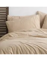 Півтораспальна Турецька Постільна Білизна Limasso Stonewashed Akdeniz Bej 160x220см Варена Бавовна 160х220см