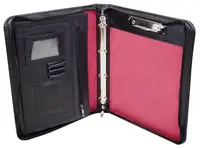 Папка для документів зі шкіри Portfolio чорна
