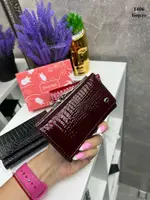 Натуральная кожа. Бордо – на магнитах – стильный женский кошелек с отделением для монет - 13х8 см (1406)