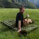 Матрас двойной Naturehike CNK2550WS019, 65 мм, с мешком для надува, зеленый