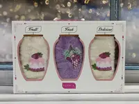 Fushia Uzum 3в1 40х60см., набор полотенец (махра).