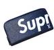 Кошелек Клатч в стиле Louis Vuitton 61702 Supreme на кнопке Синий Портмоне