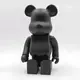Дизайнерская игрушка Беарбрик 28 см чёрный. Статуэтка Bearbrick 400% Black. Bearbrick