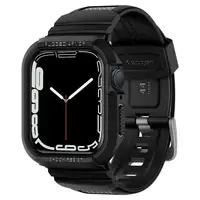 Чехол и ремешок Spigen для Apple Watch 7 / SE / 6 / 5 / 4 (45/44) Rugged Armor Pro 2 in 1, Black (062CS25324)