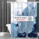 Шторка для ванны из полиэстера водонепроницаемая Bathlux 180x180 см с кольцами, занавеска для ванной комнаты