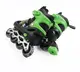 Роликовые коньки Best Roller 452-М колеса PVC светятся. Black and Green (размер 34-38) (173838)