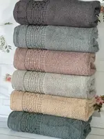 Micro delux Noval рушники 50х90см., 6 шт/уп. Мікрокоттон. CestepeТуреччина.