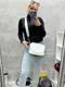 Желтый — стильный, женский, молодежный и удобный клатч на три отделения на молнии (0380)