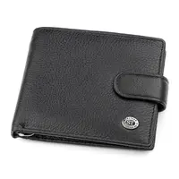 Чоловічий гаманець ST Leather 18309 (ST113-1) із Затискачачем для грошей Чорний