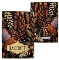 Обложка на паспорт Шишки (ткань)