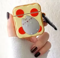Чехол для AirPods 2/1 series, Cat Toast 3D, силиконовый