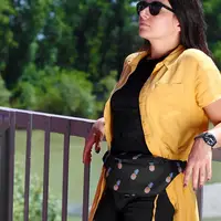 Сумка бананка Bumbag унісекс на пояс та через плече Ананаси 27x16 см