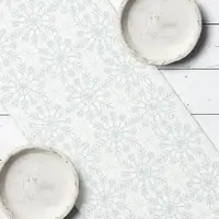 Дорожка на стол Голубые снежинки 150x40 см (DR_23NG020)