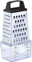 Терка кухонная 4 грани с контейнером Easy kitchen Renberg RB-4163-BK