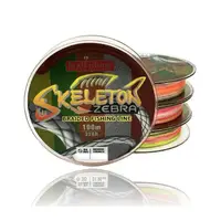 Шнур Bratfishing Skeleton Zebra мультикольор Braid x4 100 m 0.17 mm 12.95kg