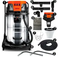 Пилосос для вологого та сухого прибирання MALTEC 80л - 3000Вт ML3600W