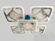 Потолочная LED-люстра с 3d эффектом, 170W 6015/4+1 LED 3color dimmerдне