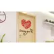 Акриловая 3D наклейка "Loving You" красный 40х40см