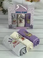 Suvari lavanta 3в1 Махровые полотенца 30х50см. Хлопок. Турция.