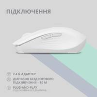Мышь компьютерная безпроводная 2Е 2E-MF270WWH белая