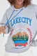 Утеплене худі з принтом та написом Lake city - світло-сірий цвет, M