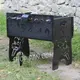 Мангал со встроенной шашлычницей и мотором на 8 шт с гравировкой - Виталик жарит тёлку)