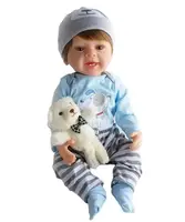 Кукла Reborn Dolls, резиновая, 57 см, съемная одежда, мягкая игрушка, памперс, бутылочка, соска. Multicolor (154258)