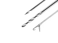 Набір флюро голок для бойлів, голки монтажні Fluo needle and drill set Delphin T-END Grip 3XF
