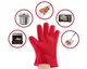 Жаропрочные термостойкие перчатки – прохватки RED GLOVE Силиконовые прихватки рукавицы для горячего