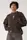 Вязаная теплая однотонная кофта - коричневый цвет, ONE SIZE (имеются размеры)