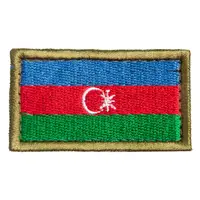 Шеврон на липучке Флаг Азербайджана 3,2х5,7 см вишитий патч нашивка Азербайджана
