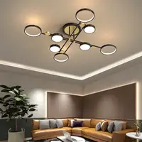 Люстра світлодіодна стельова LED світильник для квартири на стелю лед 26516 Чорний 30х110х110 см.