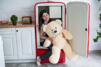 Ведмедик плюшевий Yarokuz Джон 110 см Персиковий