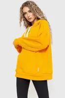 Худи женский на флисе цвет оранжевый 182R22037