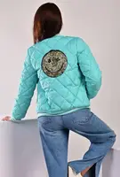 Куртка женская бирюзовая демисезонная код П436 XL