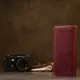 Кожаное винтажное портмоне GRANDE PELLE 11468 Бордовый