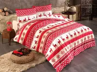 Постільна білизна Фланель Kayra Flannel Premium Christmas Red 200х220см