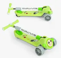 Самокат триколісний Skyper, колеса PU 125 х 40 мм зі світлом, музика, кермо складне. Green (153269)