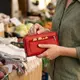 Женский кожаный кошелек для карт и купюр ST Leather 19306 Красный