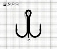 Крючки тройные Bratfishing Y-Symetric Round Bend / 1/0 BN / 1 шт.