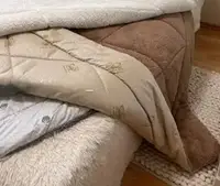 Одеяло евро стеганое зимнее из верблюжой шерсти Leri Max 21486 200х215 см коричневое