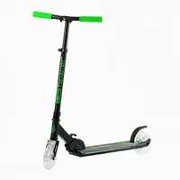 Самокат двоколісний Best Scooter, колеса PU, передні колеса 145 мм, диски коліс, дека, вилка зі світлом. Black (150272)