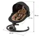 Укачивающий центр для ребенка Kidwell 2в1 REVE Black/Gold / Электрическая качалка шезлонг для новорожденных