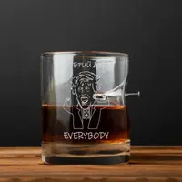 Стакан с гвоздем "Добрий день everybody", Деревянная подарочная коробка с гравировкой