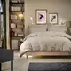 Постельное белье сатин premium Lotus Home - Dakota бежево-пудровый семейный