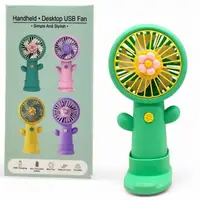 Вентилятор (встроенный аккумулятор, USB кабель), розовая серединка