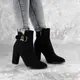 Женские ботильоны на каблуке Fashion Marty 1448 40 размер 25,5 см Черный