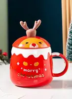 Кружка з кришкою новорічна Merry Christmas 1 13698 450 мл
